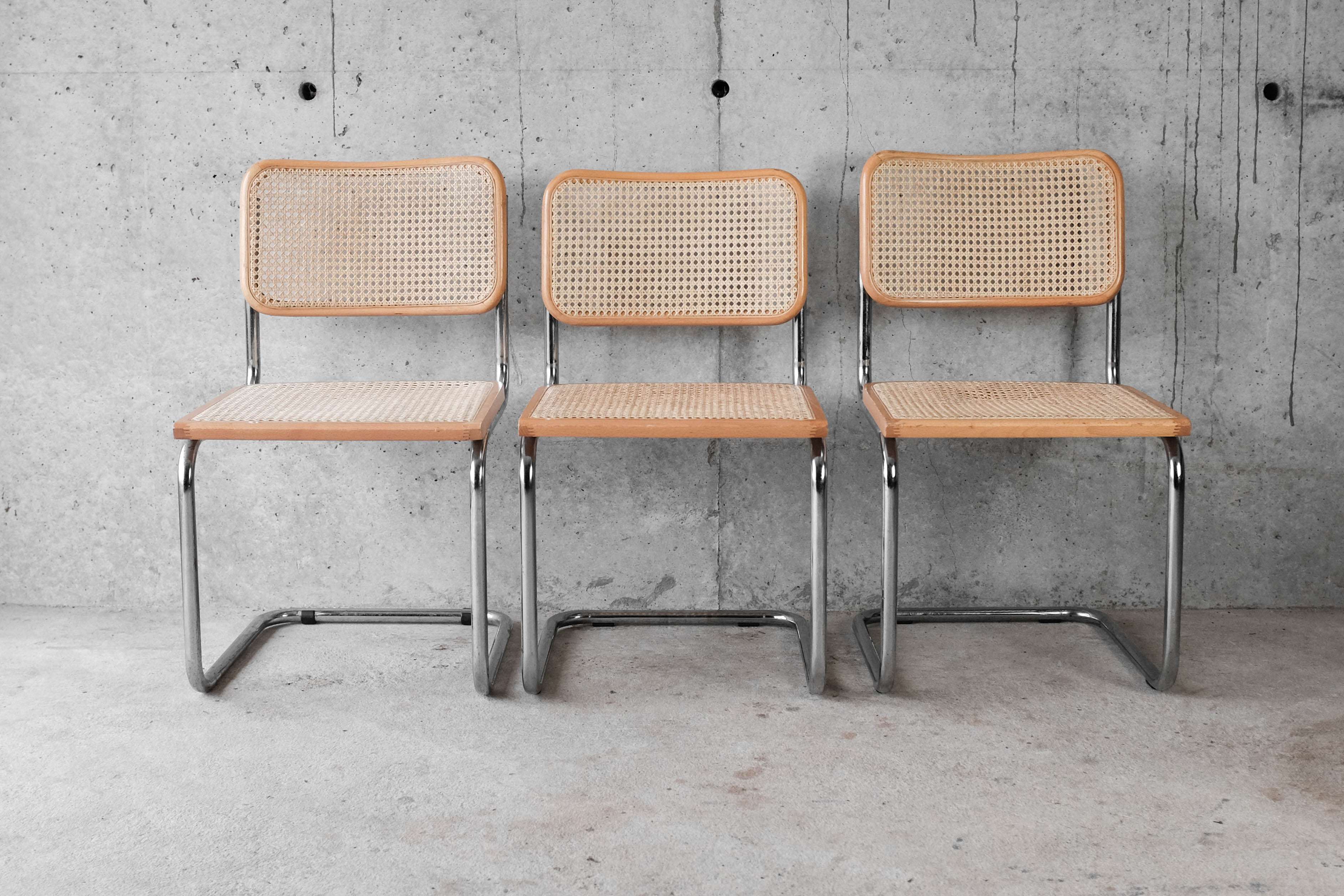 Set of 6 chairs Cesca B32 by Marcel Breuer
