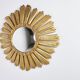 Large vintage golden sunburst mirror 1960s 63cm
