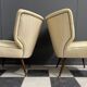 2 white leatherette Cocktail chairs 1960s
