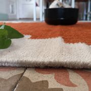 Tapis kilim égyptien fait main 120x180 cm – Terracotta et écru