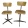 Set de 2 chaises d'atelier vintage pied étoile