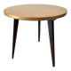 Tripod coffee table in wood and two-tone marquetry Scandinavian design 50s-60s
