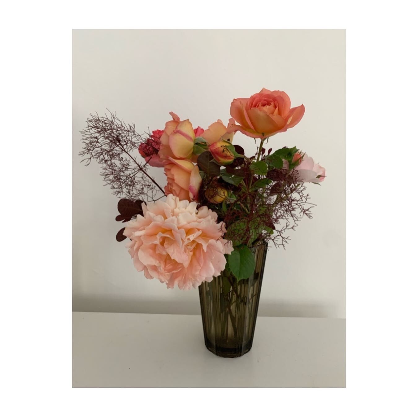 Luminarc smoked glass vase