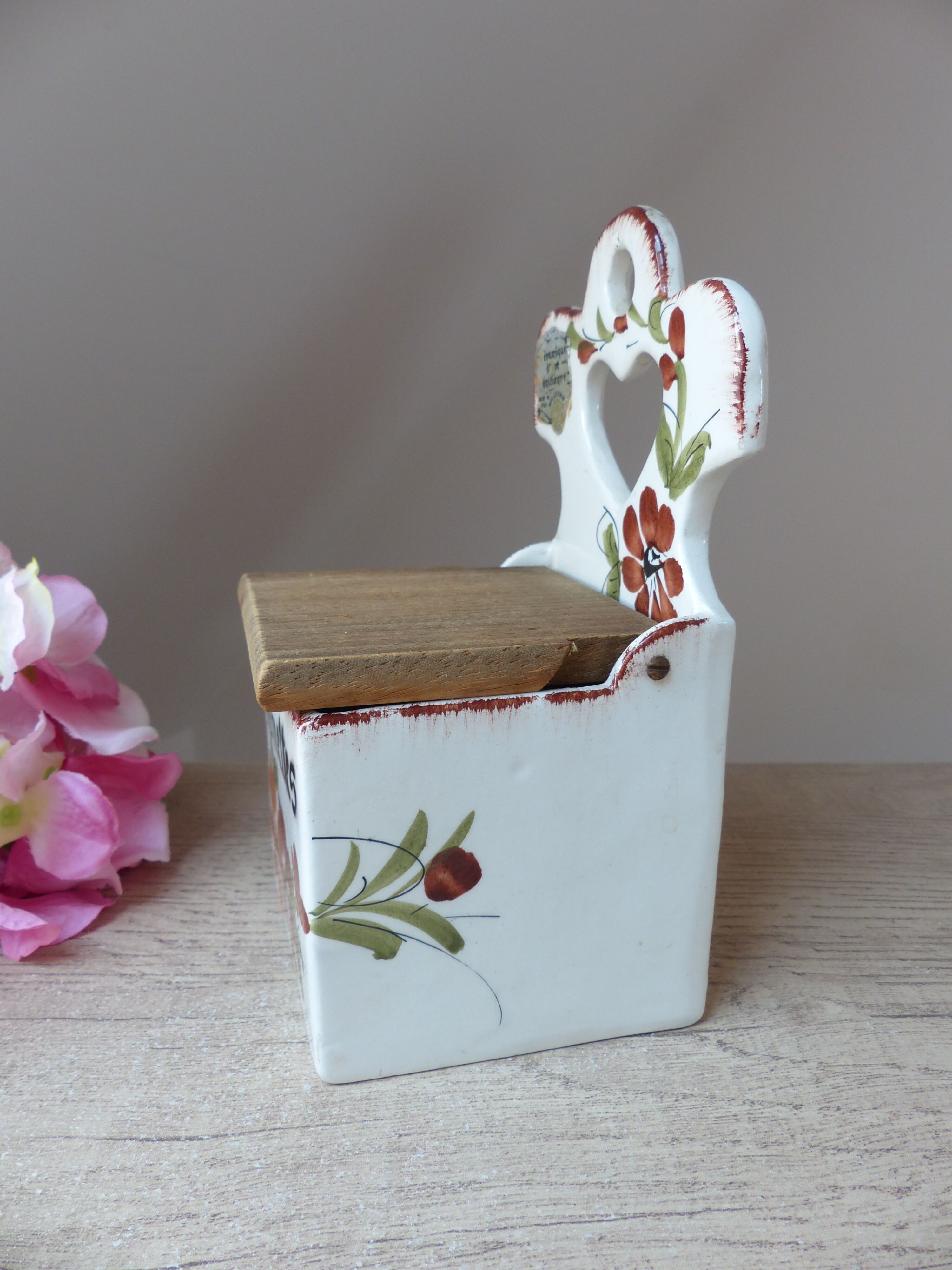 Old Ceramic Matchbox Italy