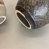 Set of 2 Multi-Color Fat Lava Op Art Pottery Vase Made Bay Ceramics, Germany