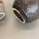 Set of 2 Multi-Color Fat Lava Op Art Pottery Vase Made Bay Ceramics, Germany