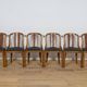Art Deco Dining Chairs Gondola, Rene Melin, France, 1930s, Set of 6