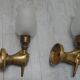 Paire appliques flambeau bronze dore