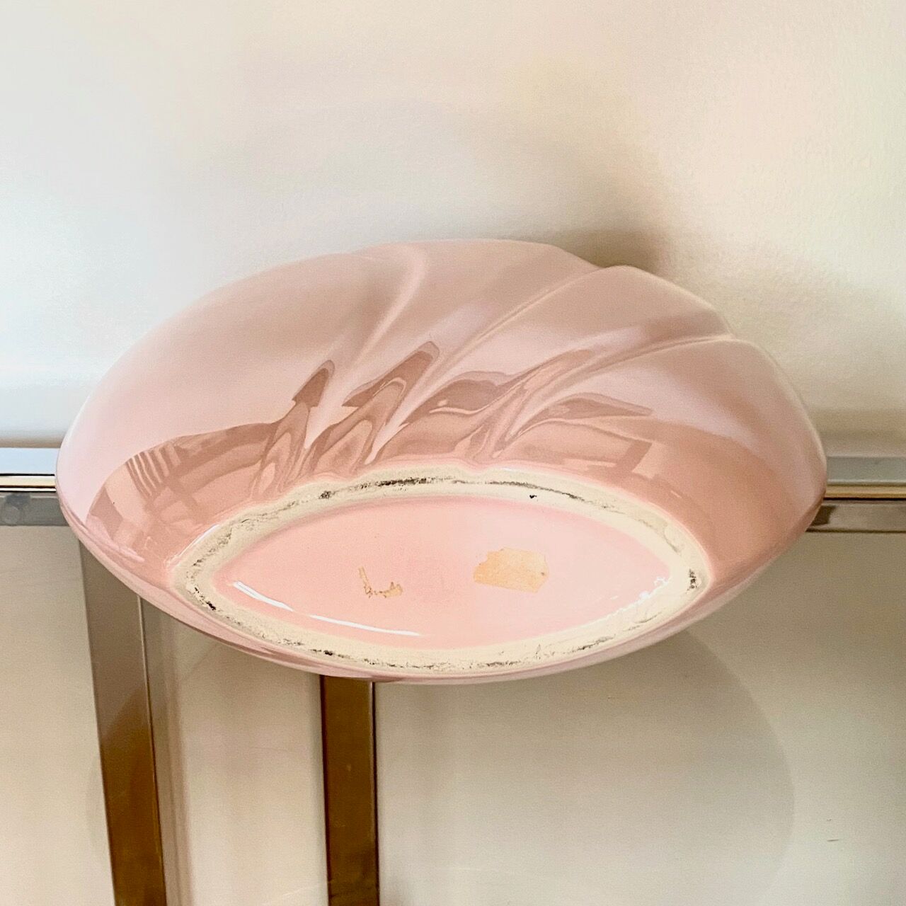 Art Deco revival pink vase - 1980's