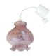 Pink glass pendant lamp, vintage, 70s