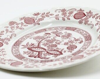 set of 4 plates royal art pottery onion blu