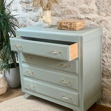 Compass feet chest of drawers