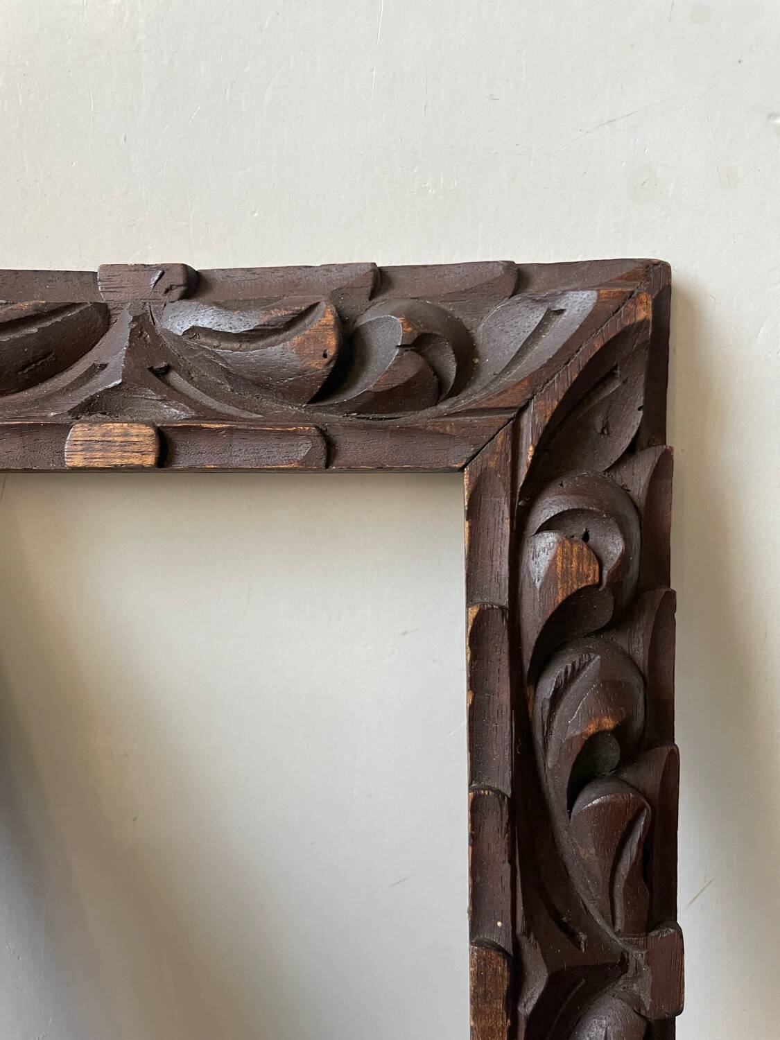Antique handcarved frame   solid wood 30 cm x 22.5 cm