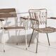 Antique garden chairs with armrests (c.1920). Set of 2 pieces #23