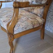 Banquette Voltaire 2 places – belle structure en bois – à repersonnaliser