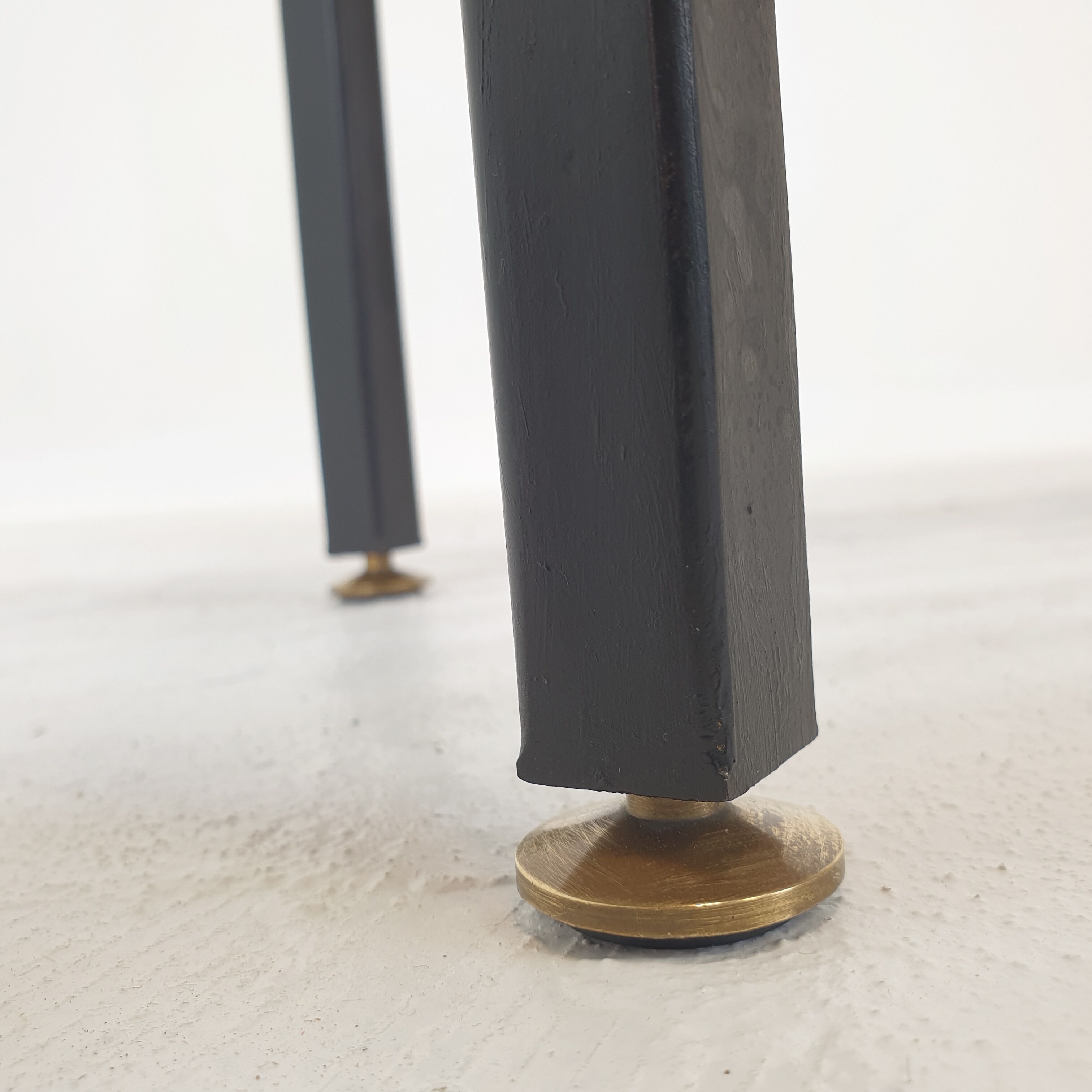 Bench in Teak with Brass Feet, Italy, 1950s