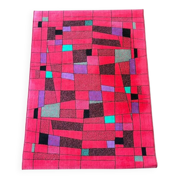 1980s small design geometric Abstract Rug/carpet, Czechoslovakia