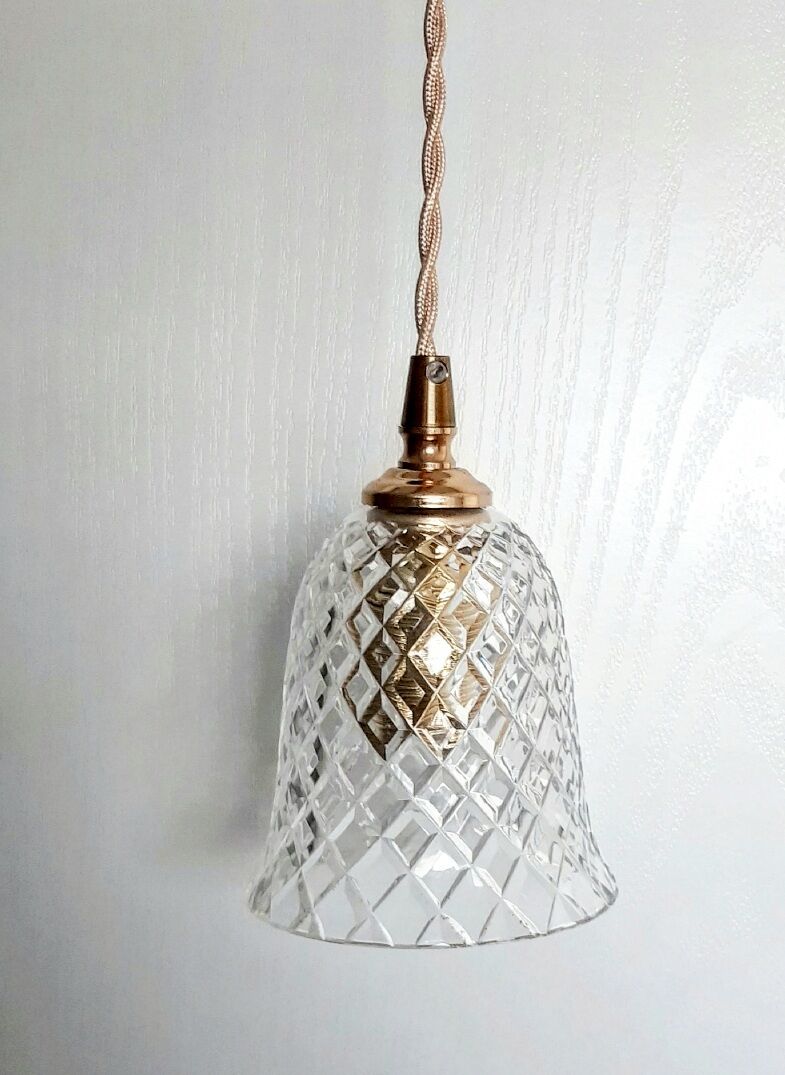 Baladeuse vintage verre ciselé