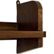 Vintage wooden wall shelve rack bookshelf in oak wood minimalist