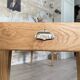 Vintage farmhouse table in solid oak.