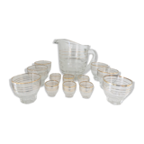 Lot of glasses and carafe year 50