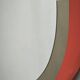 1970s Italian Space Age Red Lacquer and Smoked Glass Round Mirror