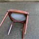 Mahogany chair in English style with burgundy fabric from the 20th century.