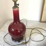 Vintage enamelled porcelain lamp