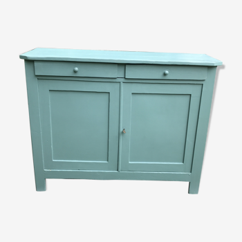 Vintage farm buffet 1940 blue green