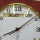 Vintage Jaz Transistor Wall Clock with Day and Date Calendar Formica