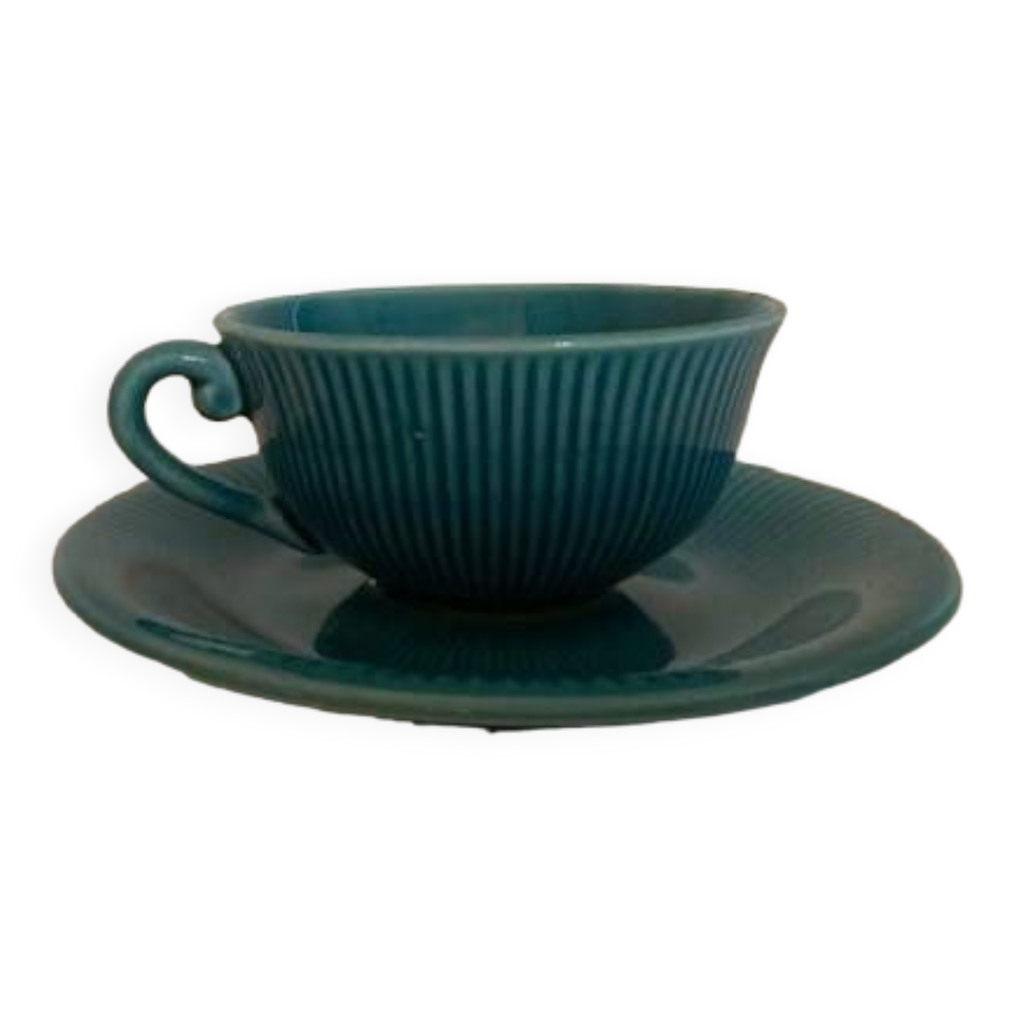 Large Gien cup and saucer