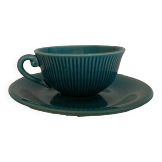 Large Gien cup and saucer
