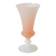 Opaline vase, pink with white feet, 1960