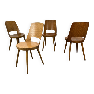 4 Mondor bistro chairs by Baumann, 1960s