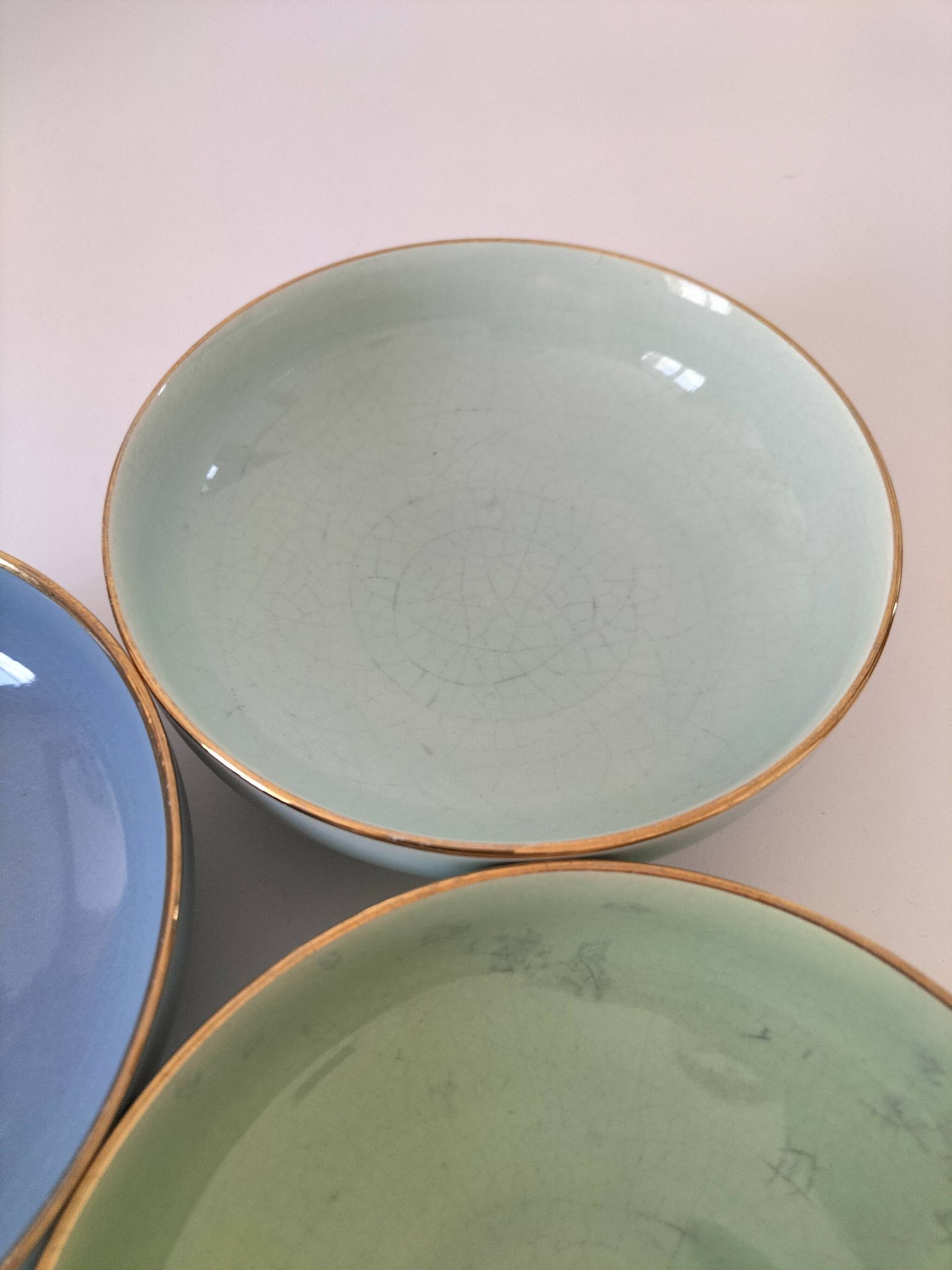 Trois coupelles vintage pastel