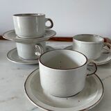 Tasse et soucoupe déjeuner en grès céram