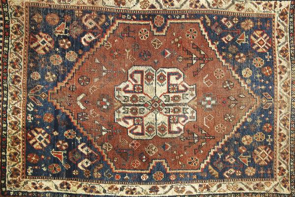 Ancient Persian carpet Shira from the 1880s, 80x120cm.