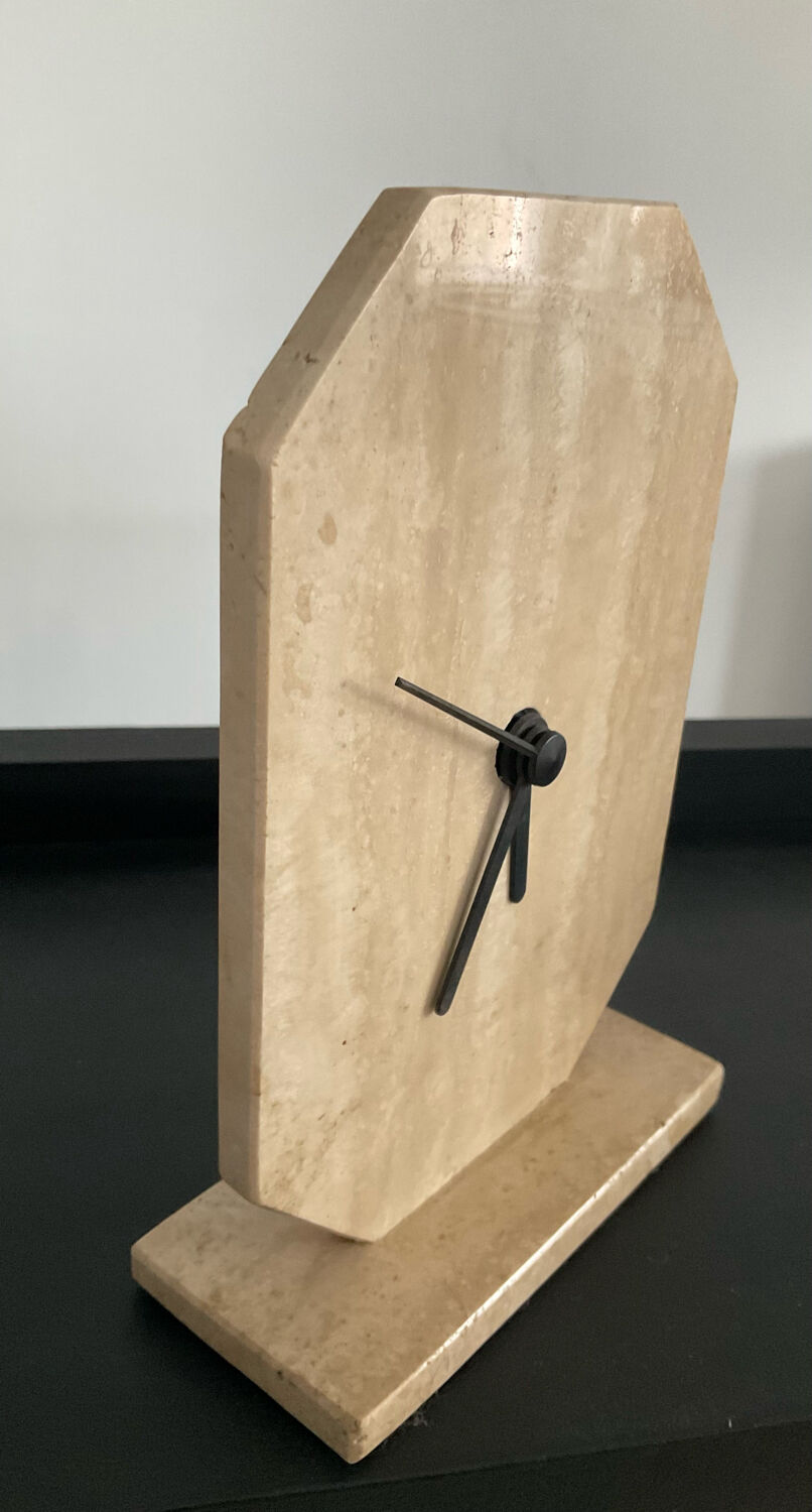 Travertine clock from the 70s