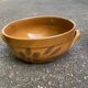 Stoneware salad bowl 3 litres with leaf design.