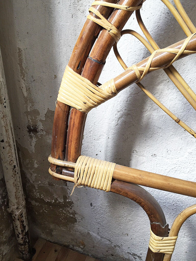 Vintage rattan headboard 1 place