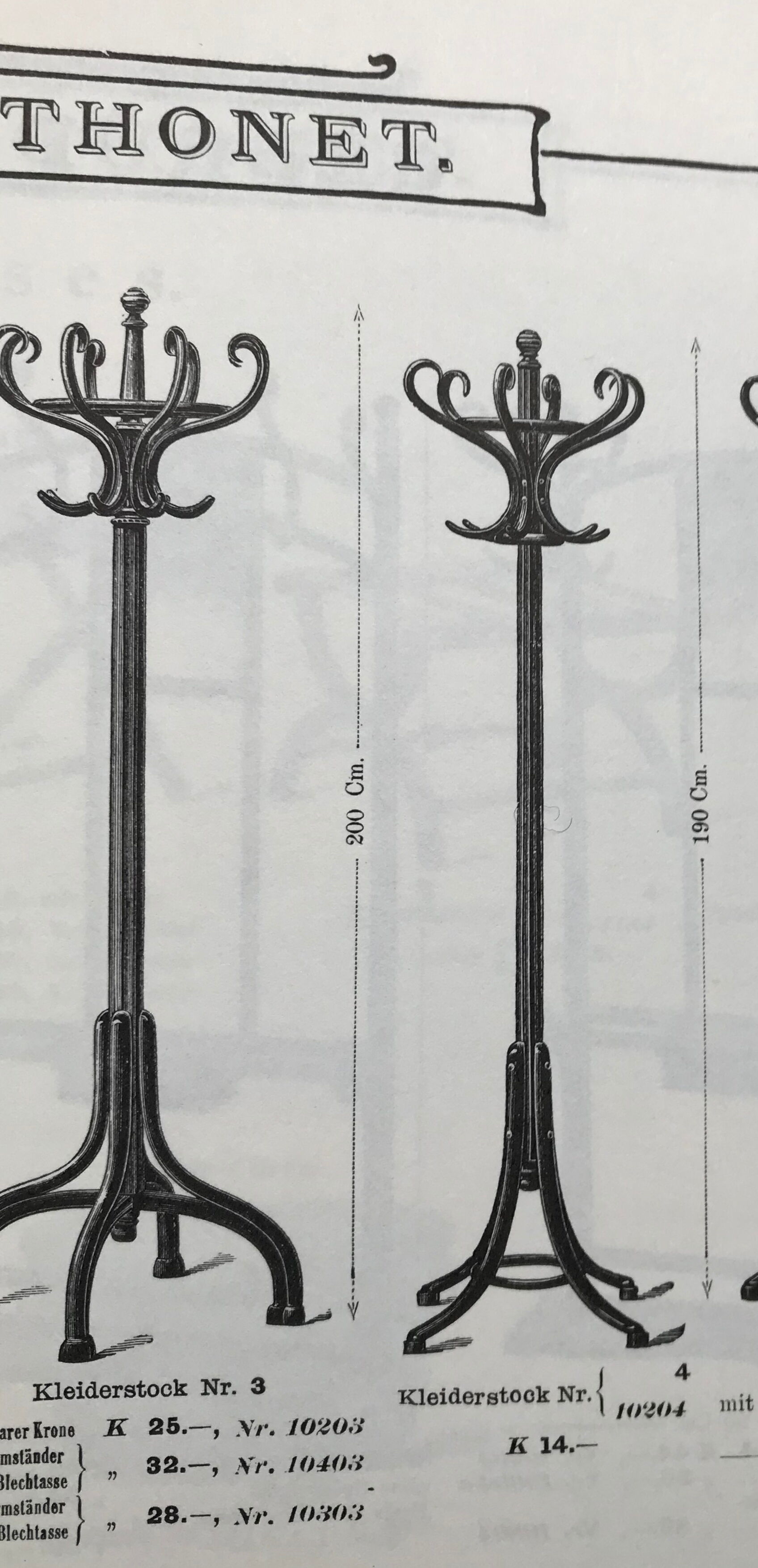 Thonet parrot coat holder, curved wood 1930 - 40,