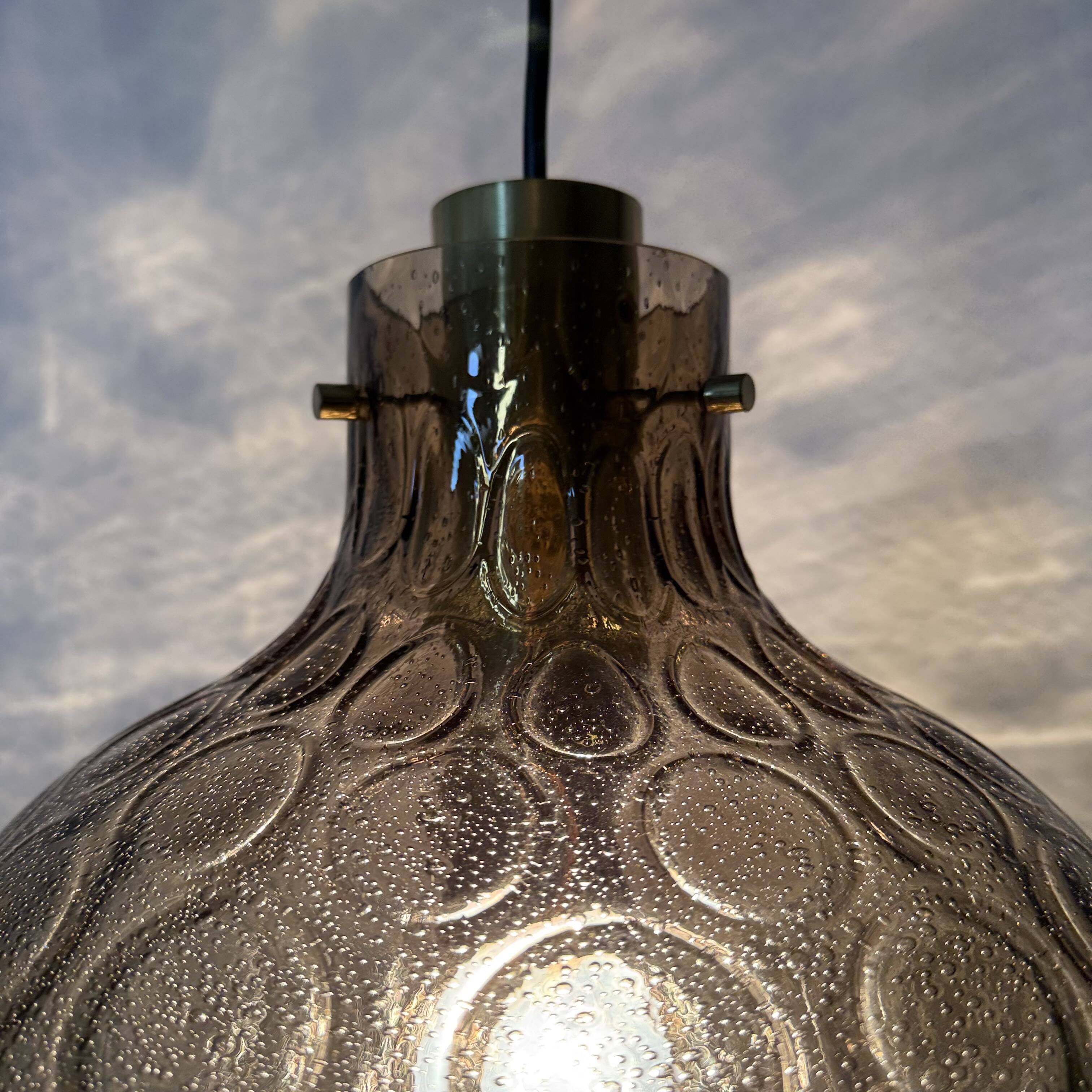 Limburg Glashütte glass hanging lamp , 1970s