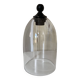 Pendant Light in Vintage Clear Glass in Bell Shape