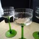 3 Grands verres à vin blanc d'Alsace  Décor meulé