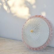 Precious Italian pink Murano glass ceiling fixture, Murano, 1970