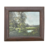 Oil on landscape panel