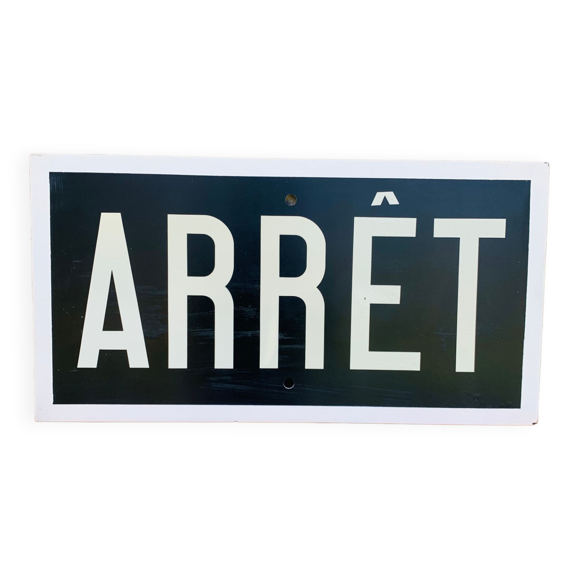 Panneau de gare « Arrêt »