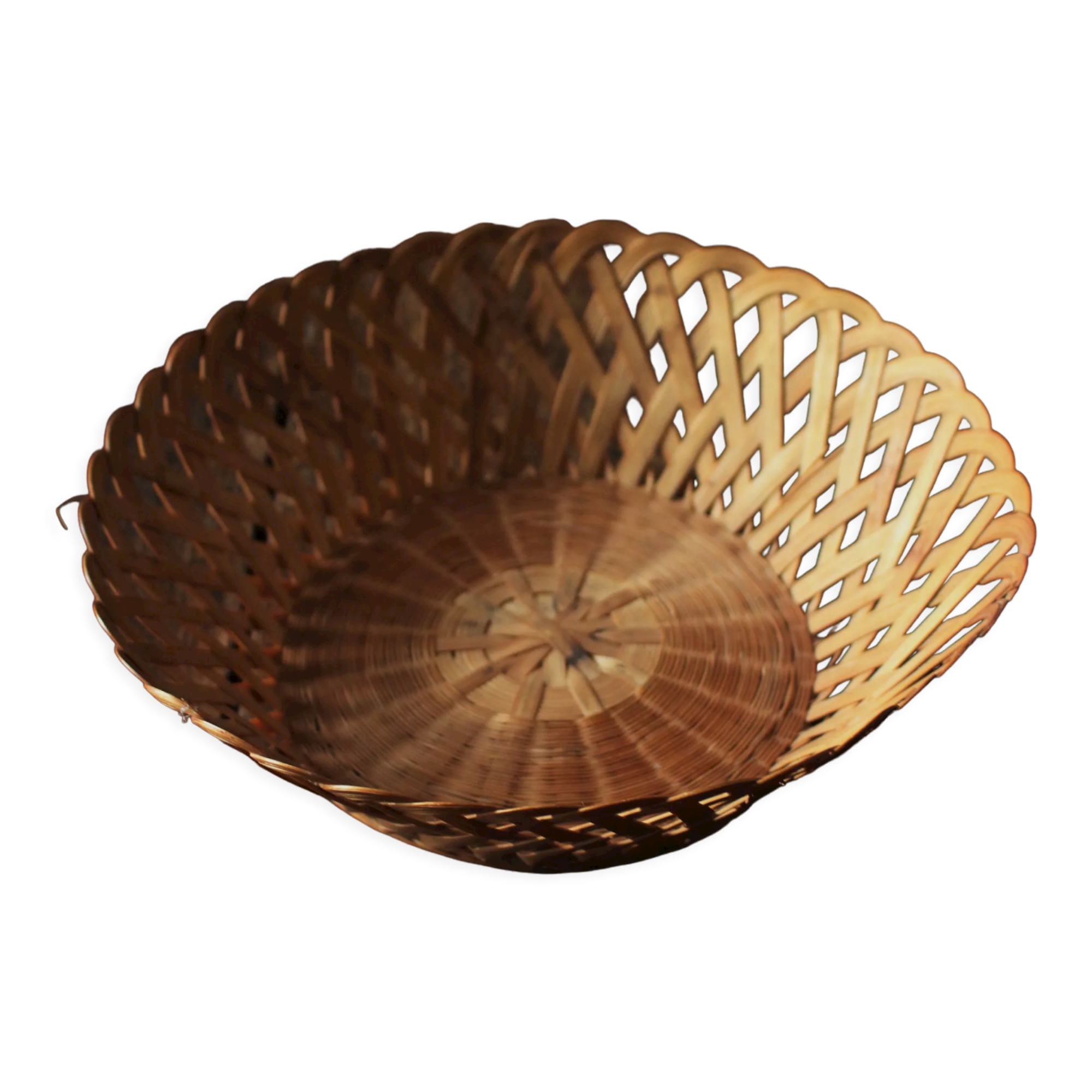 Braided openwork vintage basket