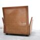 Fauteuil vintage en bois et cannage