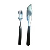 Écrin 13 pièces, fourchettes et couteau à dessert, fromage en inox et ébène